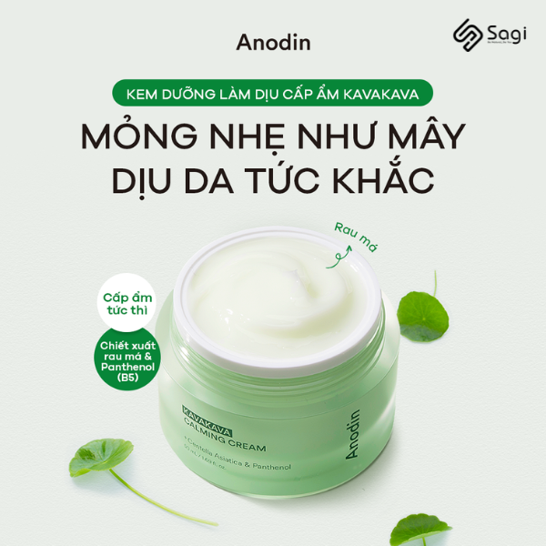 Kem dưỡng làm dịu và cấp ẩm Anodin KavaKava Calming Cream 50ml