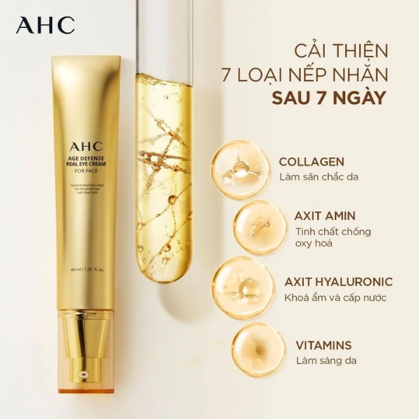 Kem Dưỡng Mắt Trẻ Hóa Da AHC Age Defense Real Eye Cream For Face 40ml