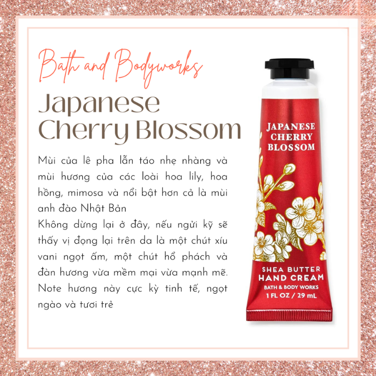 Kem dưỡng tay Bath & Body Work 29ml Japanese Cherry Blossom