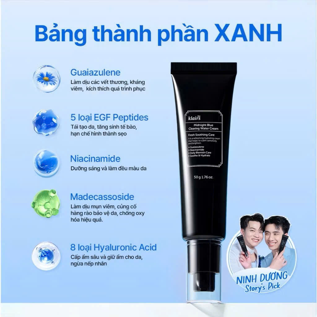 KLAIRS. Kem dưỡng Midnight Blue Fresh Soothing 50g