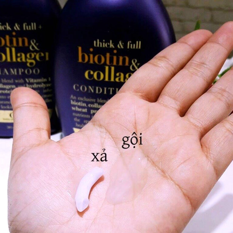 Bộ gội xả OGX Biotin Collagen giảm rụng và làm dày tóc