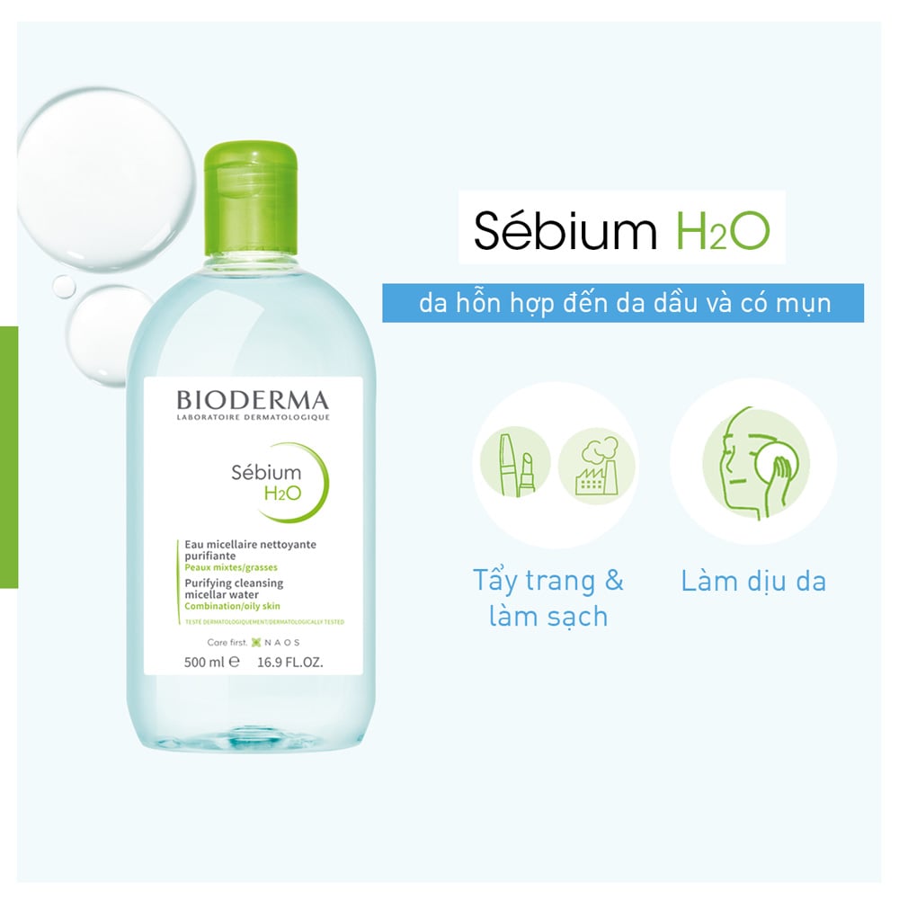 Nước Tẩy Trang Bioderma Dành Cho Da Dầu 500ml