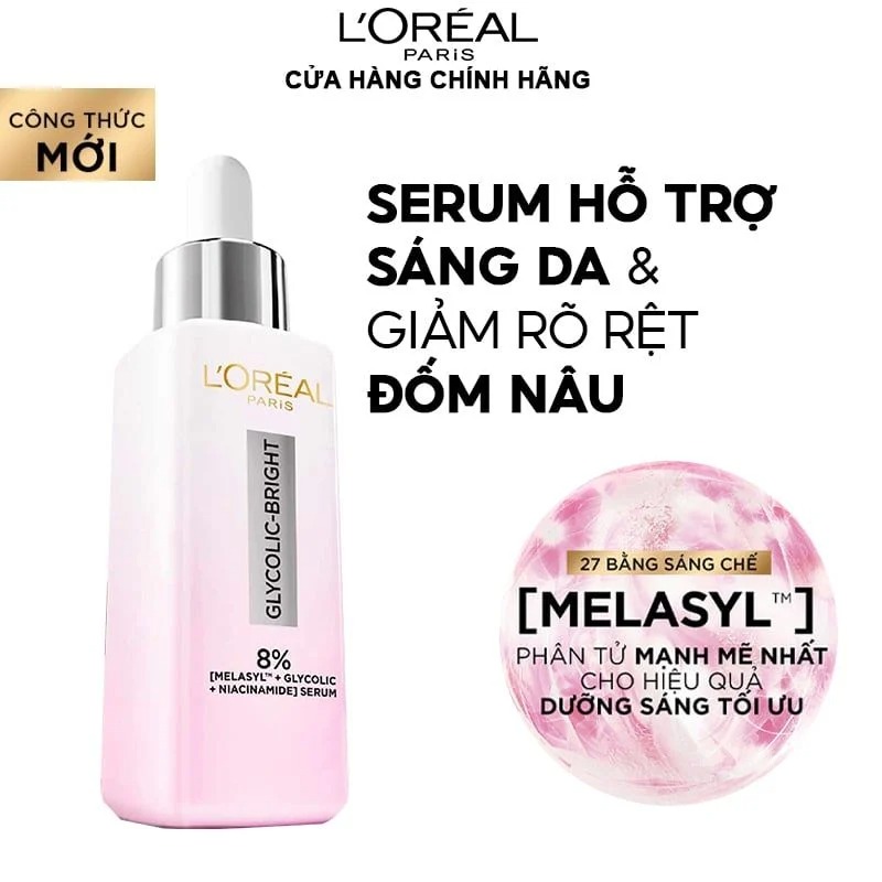 Tinh Chất L'Oreal Paris Dưỡng Sáng Da Glycolic-Bright Anti-Dark Spot Brightening Serum 30ml
