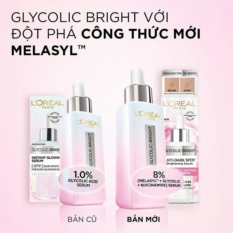 Tinh Chất L'Oreal Paris Dưỡng Sáng Da Glycolic-Bright Anti-Dark Spot Brightening Serum 30ml