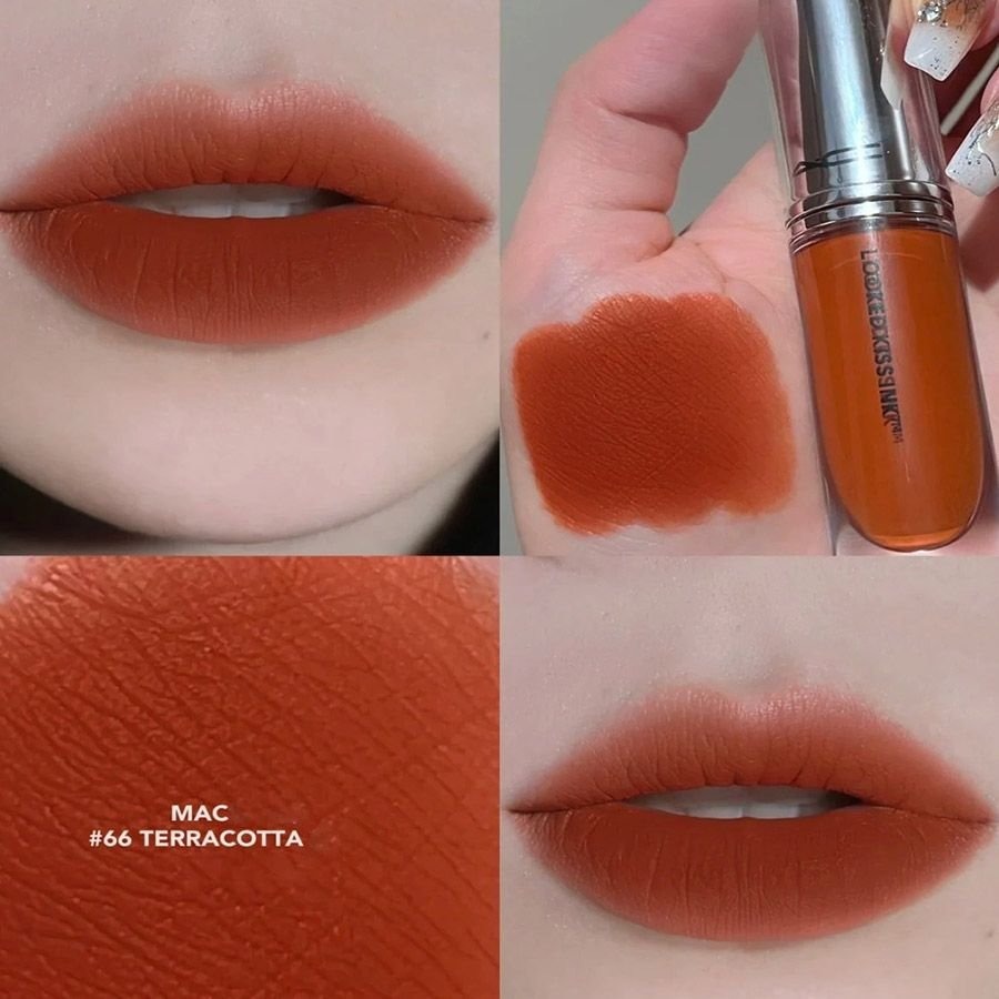 MAC Son kem Locked Kiss Ink #66 Terracotta màu Cam Cháy