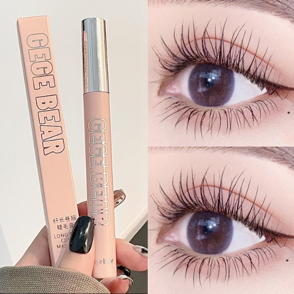 Mascara Chuốt Mi Kháng Nước Không Nhòe Đầu Cọ Siêu Mỏng Gege Bear 3g