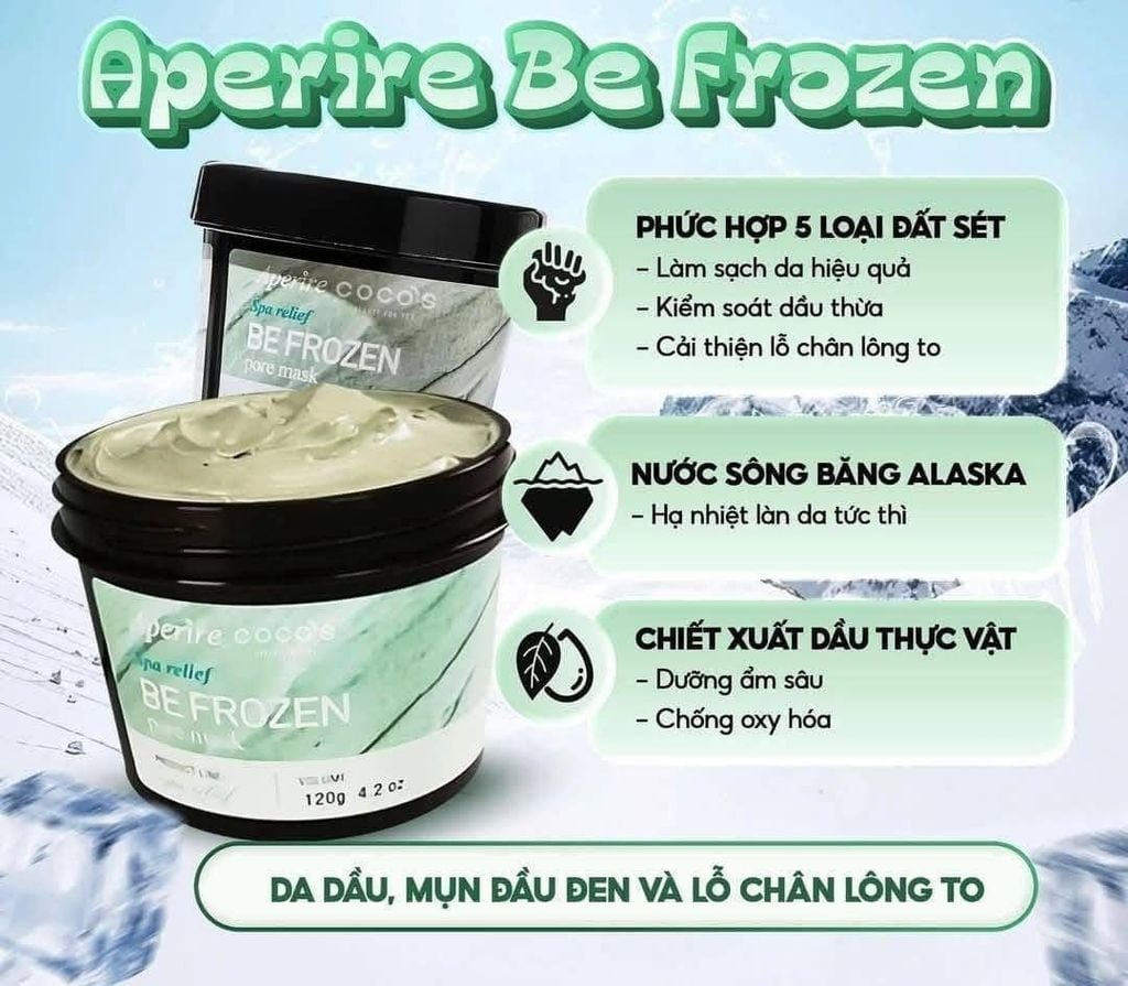 Mặt Nạ Đất Sét Aperire Spa Relief Pore Mask Thải Độc, Làm Sáng Da 120g
