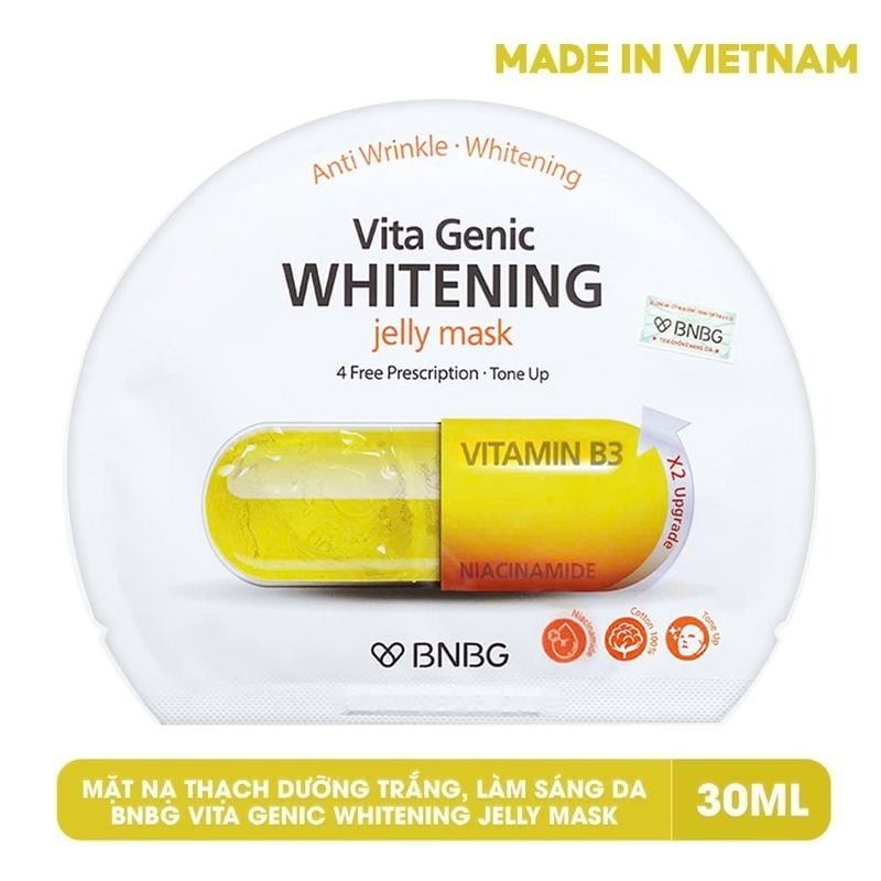 Mặt Nạ Giấy BNBG Vitamin C Vàng Dưỡng Sáng Da 30ml