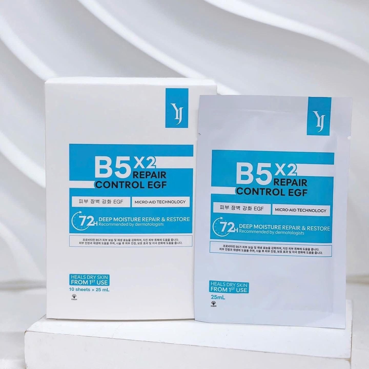 [HỘP 10M] Mặt Nạ Giấy Cấp Ẩm Phục Hồi Da B5 25ml YUEJIN - Mẫu Mới