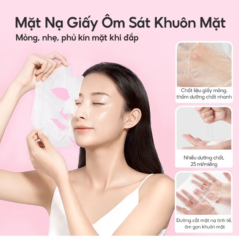 Mặt Nạ Colorkey Dưỡng Ẩm B5 Làm Dịu da Ngừa mụn Sáng da Luminous B5 Facial Mask - HỘP 10 MIẾNG