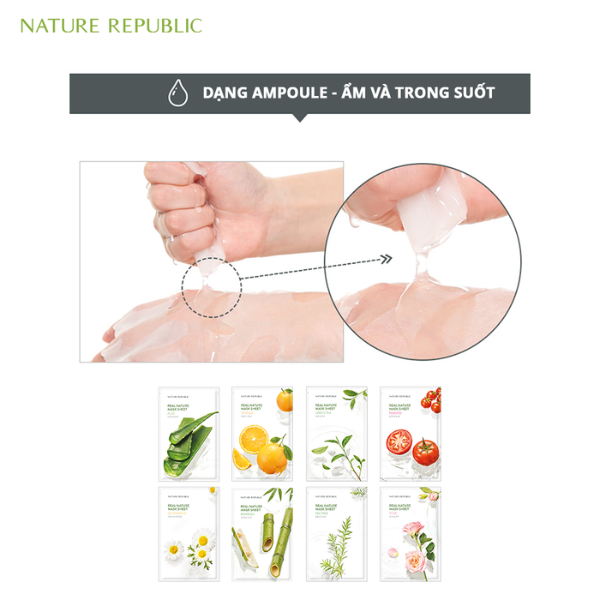 Mặt Nạ Dưỡng Da Cấp Ẩm Nature Republic Real Nature Mask Sheet