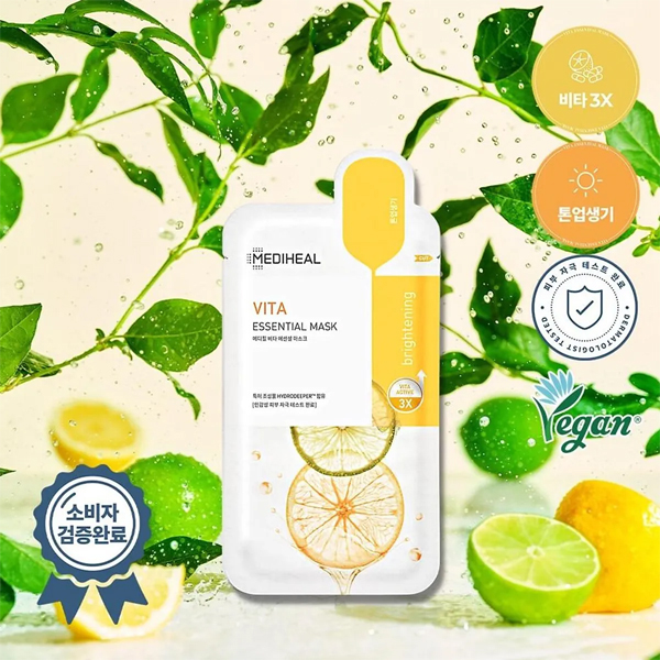 Mặt Nạ Mediheal Dưỡng Sáng, Mờ Thâm Cho Da Mụn Vita Brightening Essential Mask 24ml