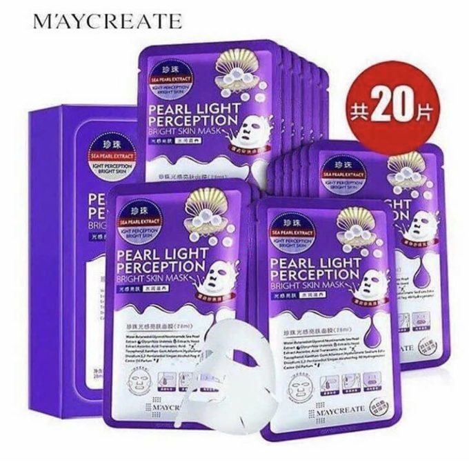 MAYCREATE - Mặt nạ giấy H.A Tím hộp 20 miếng