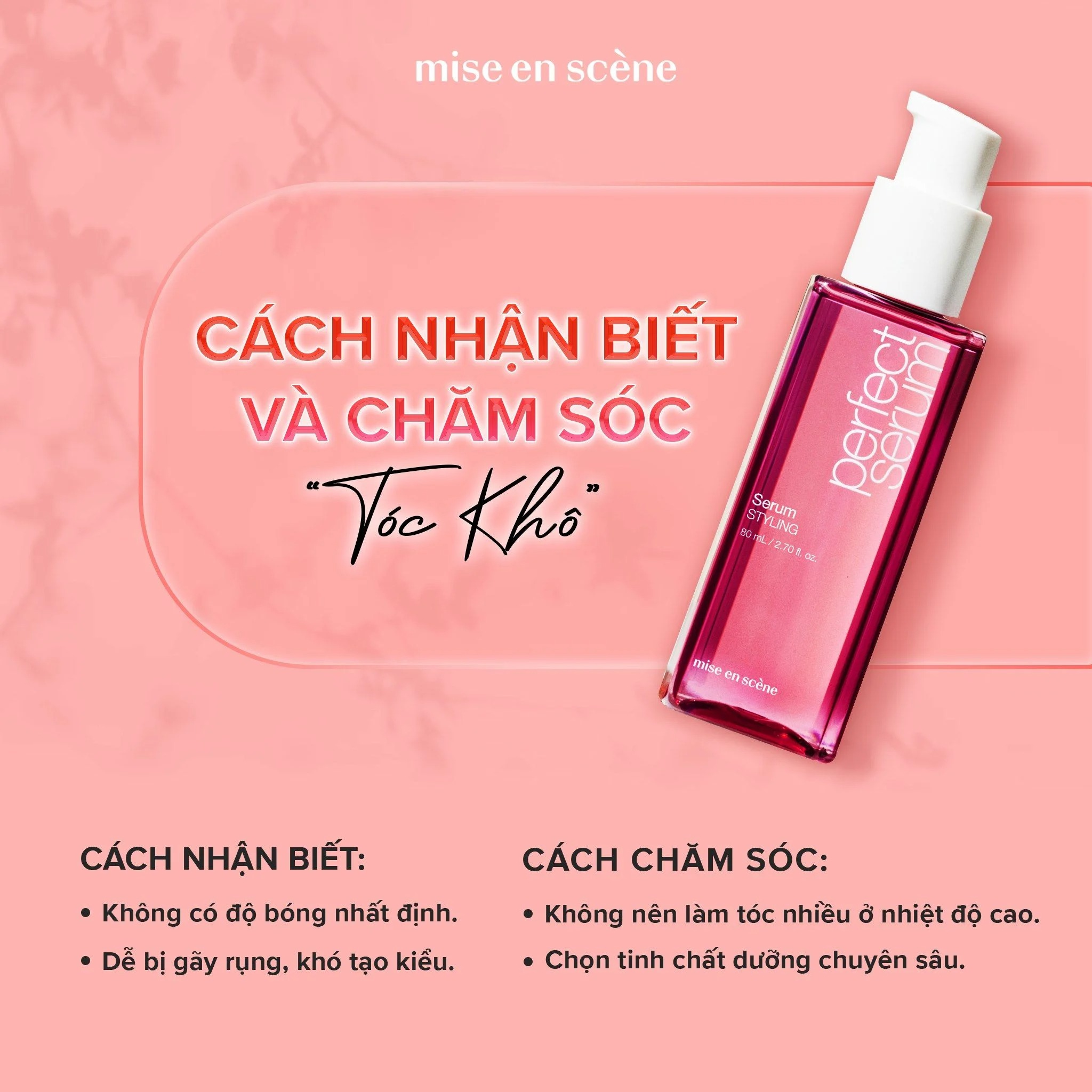 MISE EN - Serum tóc HỒNG 80ml