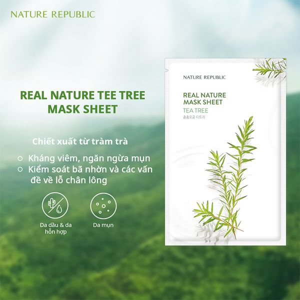 Mặt Nạ Dưỡng Da Cấp Ẩm Nature Republic Real Nature Mask Sheet