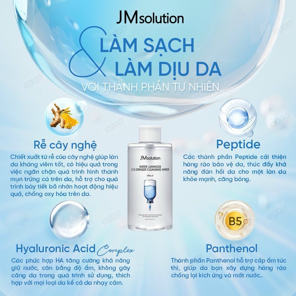 Nước Tẩy trang Aqua JM SOLUTION 500ml