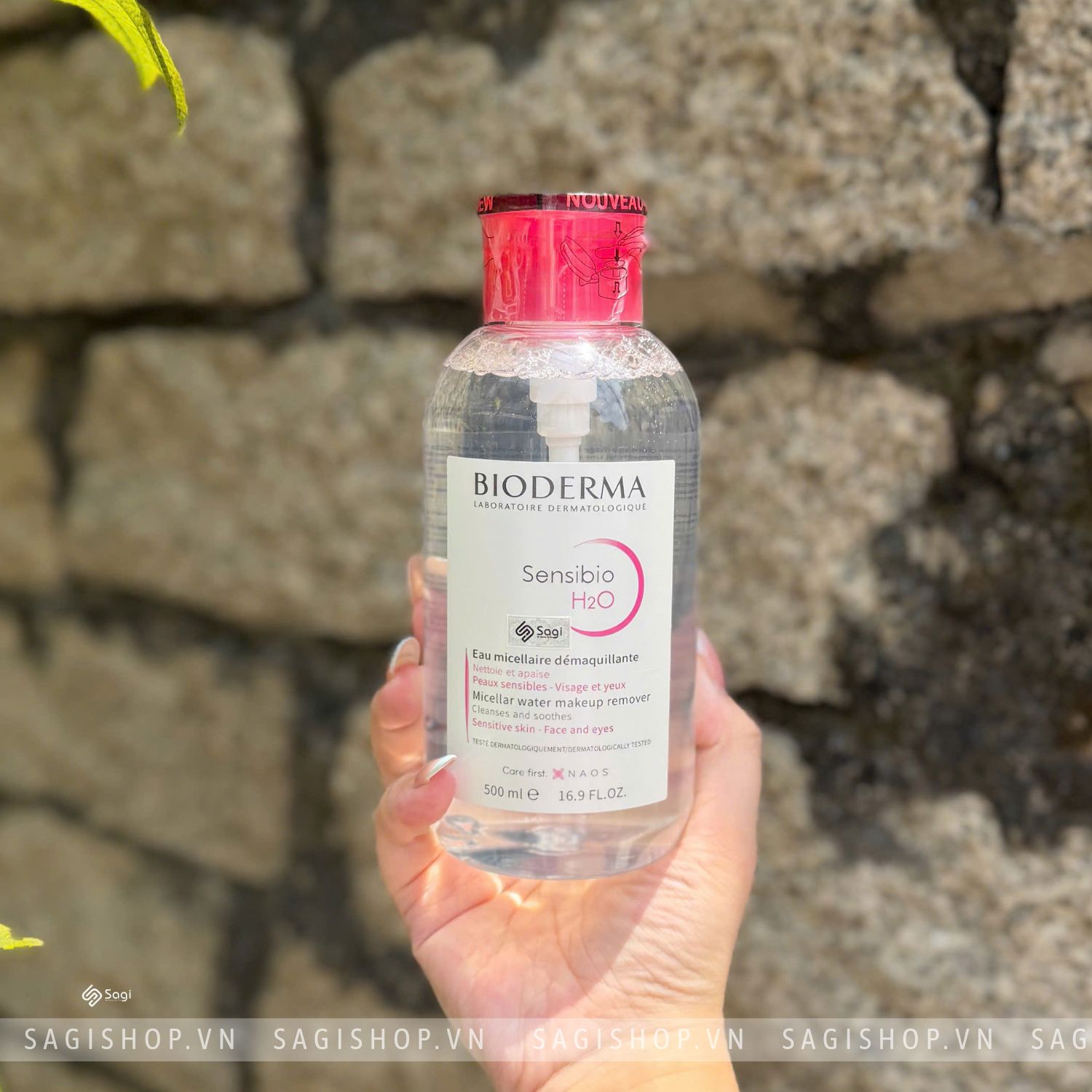 Nước Tẩy Trang Bioderma Màu Hồng Dành Cho Da Nhạy Cảm 500ml - Nắp Nhấn