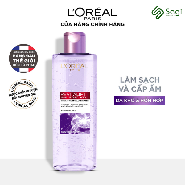 Nước tẩy trang Loreal Revitalift Tím 400ml