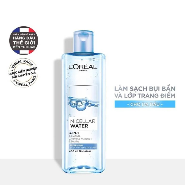 Nước tẩy trang Loreal micellar 400ml - Xanh