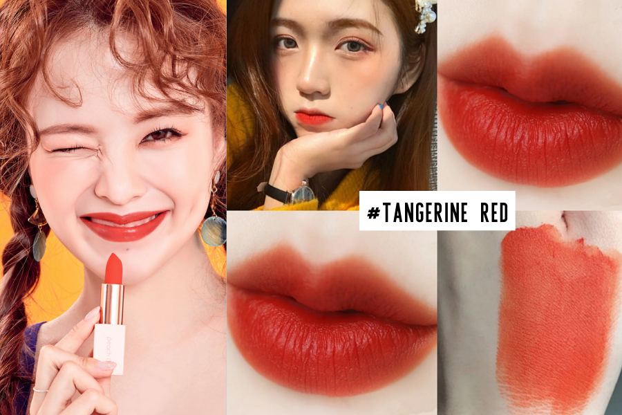 Son Thỏi Peach C Matte Lipstick - Tangerine Red