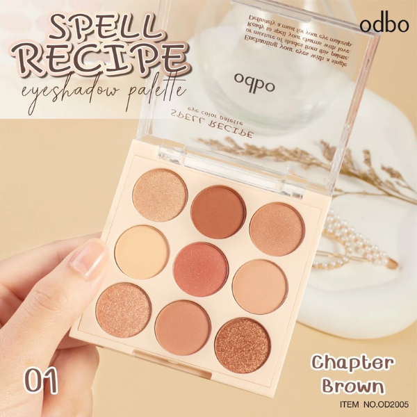 Phấn mắt Odbo Spell Recipe 9 ô màu 01