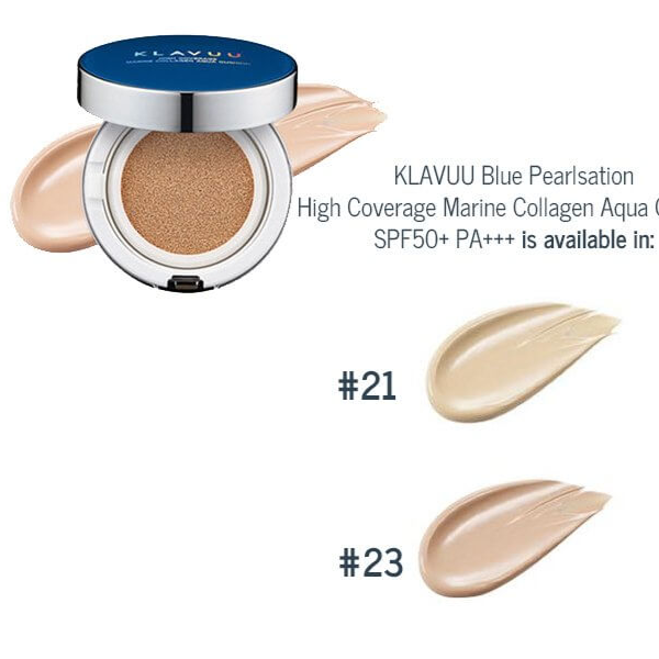 Phấn Nước Klavuu Blue Pearlsation Collagen Aqua - màu 21