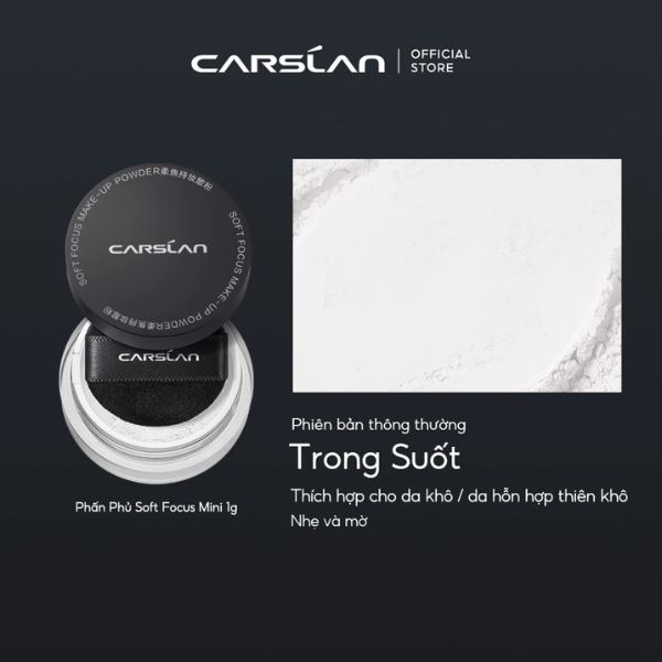 [mini] Phấn Phủ Bột Carslan Soft Focus Make Up Powder 1g Màu Trắng Trong Suốt