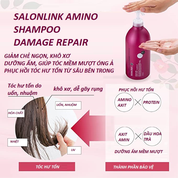 Dầu gội Salon Link Amino Damage Repair 1000ml