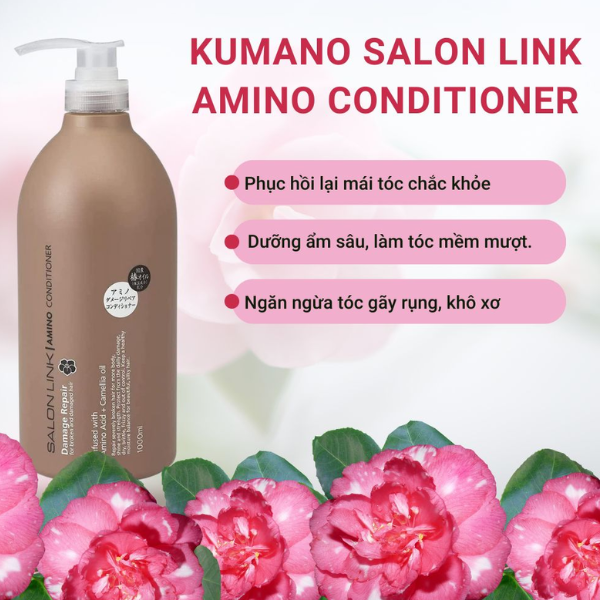 Dầu xả hoa trà Salon Link Amino Damage Repair 1000ml phục hồi tóc