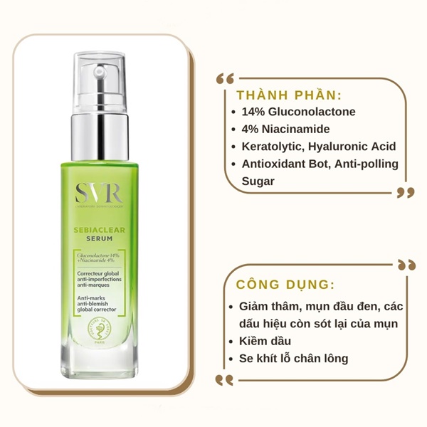 Serum SVR Sebiaclear giảm mụn 30ml