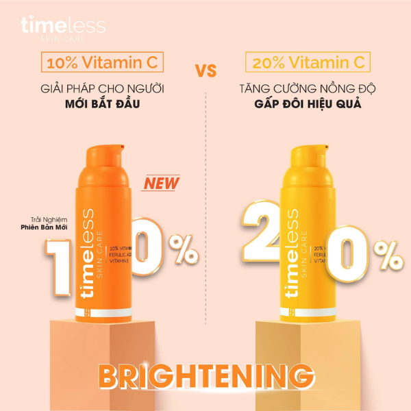 Serum Timeless 20% Vitamin C + E Ferulic Acid sáng da, mờ thâm