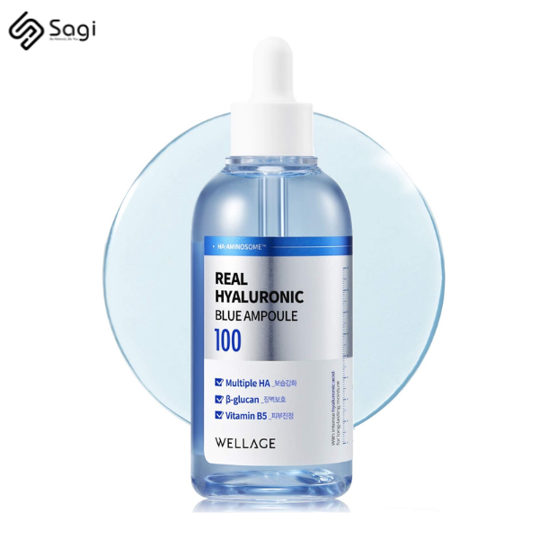 Serum Cấp Ẩm, Phục Hồi Wellage Real Hyaluronic Blue Ampoule 75ml