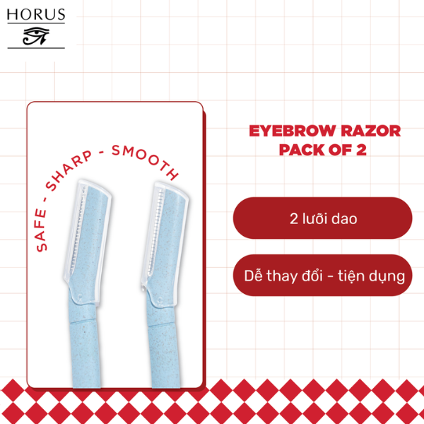 Set 2 Dao cạo Lông mày Horus Eyebrow Razor Wheat Straw Pack of 2