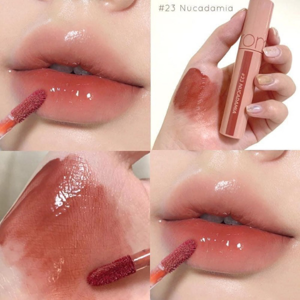 Son Kem Bóng Romand Juicy Lasting Tint #23 Nucadamia (Màu Đỏ Nâu Nude)