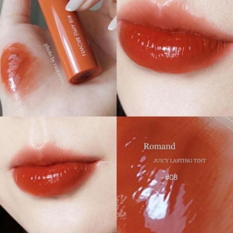 Son Kem Bóng Romand Juicy Lasting Tint #08 Apple Brown