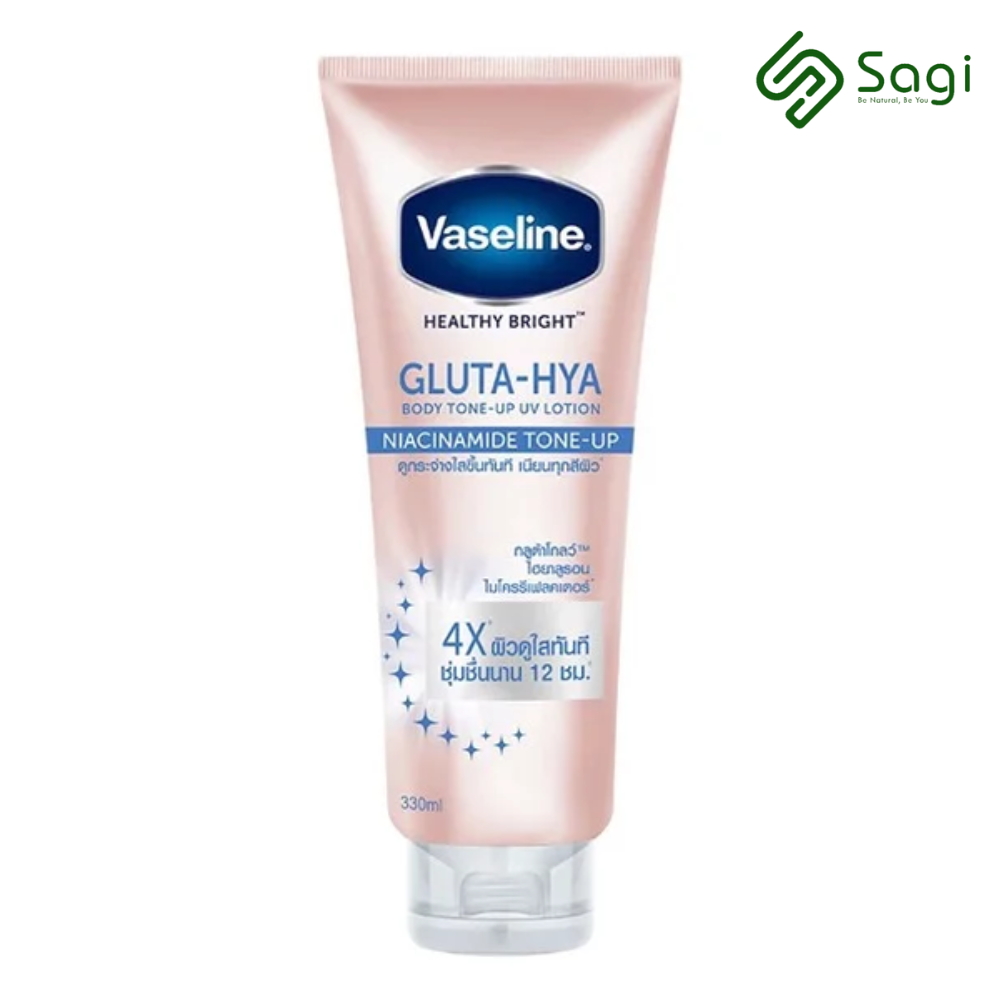 Sữa dưỡng thể Vaseline Healthy Bright Gluta-Hya Body Tone-Up UV nâng tông tức thì 300ml