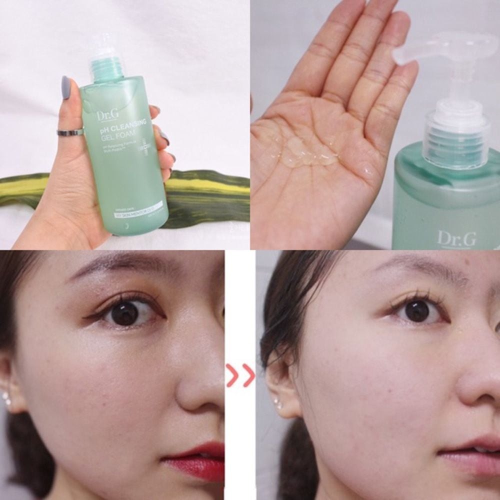 Sữa Rửa Mặt Dr.G Dạng Gel Tạo Bọt Dịu Nhẹ, Làm Sạch Sâu, Cấp Ẩm, Cho Da Nhạy Cảm pH Cleansing Gel Foam 200ml