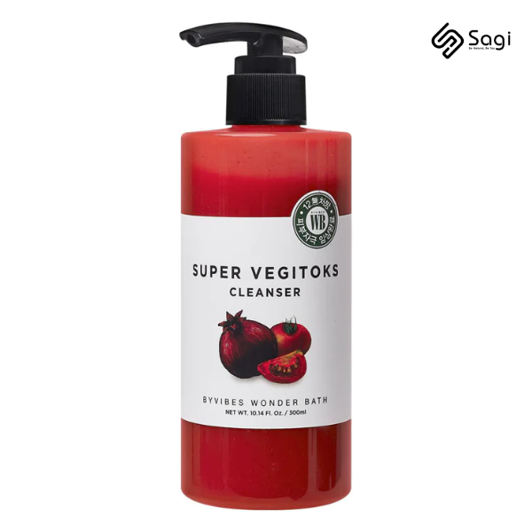 Sữa rửa mặt rau củ Super Vegitoks sủi bọt Đỏ