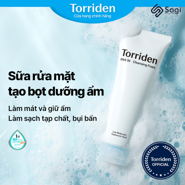 Sữa rửa mặt tạo bọt Torriden Dive In 150ml