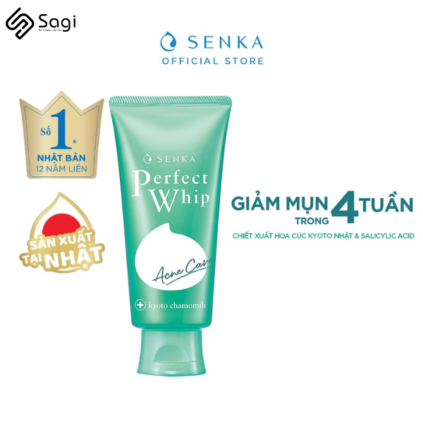 Sữa rửa mặt trị mụn Senka Perfect Whip Acne Care