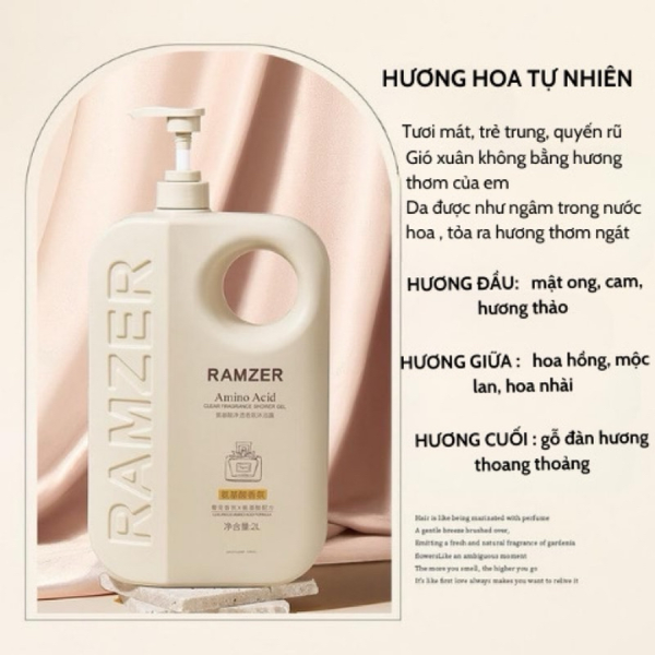 Sữa Tắm Ramzer Hương Nước Hoa Cao Cấp 1L