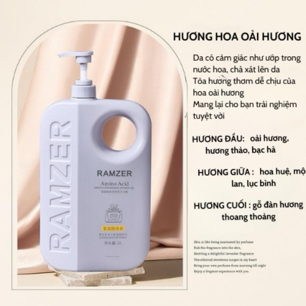 Sữa Tắm Ramzer Hương Nước Hoa Cao Cấp 1L
