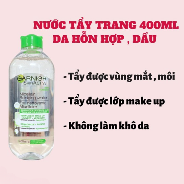 Nước tẩy trang Garnier 400ml - Xanh lá