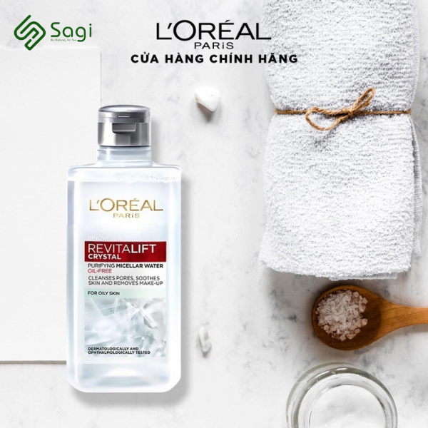 [mini 95ml] Tẩy Trang Loreal Revitalift Crystal da dầu 95ml