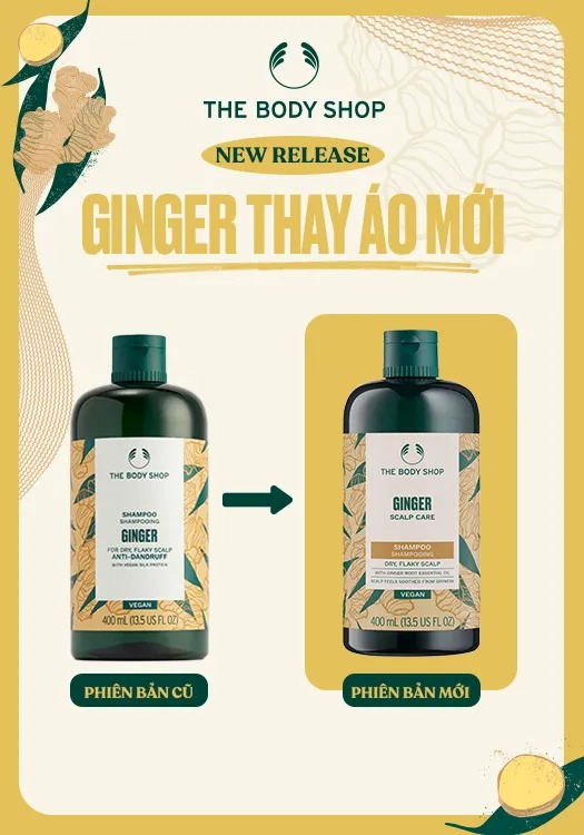 THE BODY SHOP. Dầu gội gừng 400ml