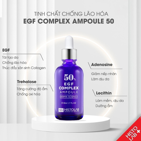 Tinh chất chống lão hoá Histolab 50% EGF Complex Ampoule Derma Science Serum 50ml