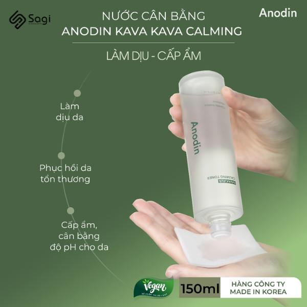 Toner làm dịu và cấp ẩm Anodin Kava Kava Calming 150ml