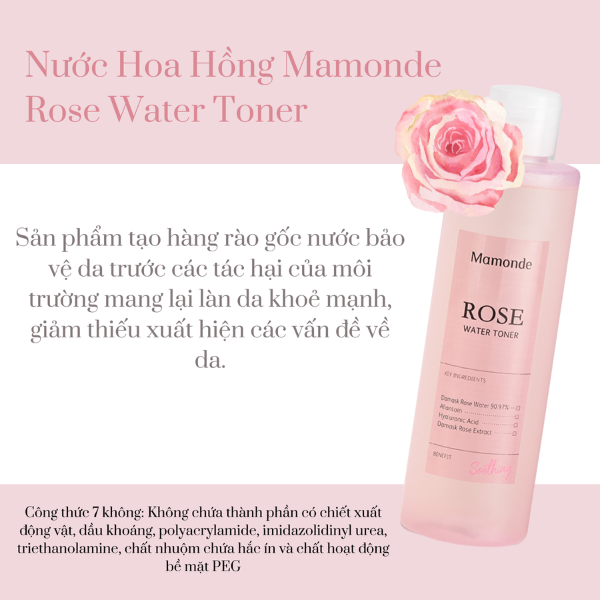 Toner dưỡng ẩm Mamonde Rose Water 250ml