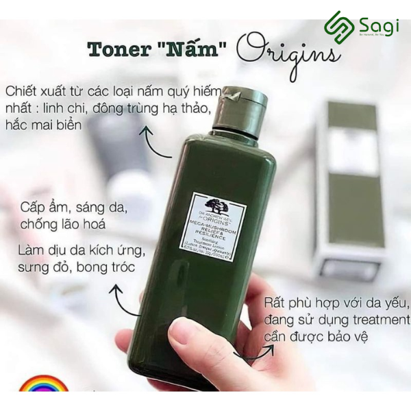 Toner Nấm Origins Dr. Andrew Mega-Mushroom 200ml