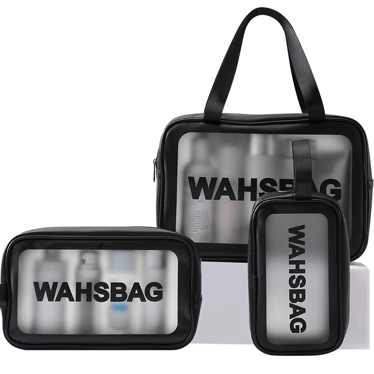 Bộ túi du lịch Washbag 3 chiếc màu đen